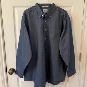 L.L. Bean Men's Classic Raven Blue Button-Down Shirt